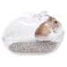 Timeshunall 1 Pcs Hamster Bathroom Washroom Clear Toilet Box Sand Bath Container Cute Hamster Bathroom for Small Animal Hamster Gerbil