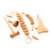 tuuli Accessories Maderotherapy Wood Set Massager Back Roller Cellulite Lymphatic Drainage Device Swedish Cup