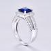 925 Sterling Silver Royal Blue & White Quartz Mystic Eternity Promise Wedding Ring - Size 6 US6 - Perfect for Women - Buy Online on GoSupps.com
