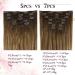 Easyouth Balayage Brown to Honey Blonde Clip in Hair Extensions - 7Pcs 70g 12 Inch #4/24/4(#4/27/4) - Buy Online on GoSupps.com