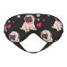 Cute Pug print Unisex Sleeping Eye Mask Soft Blocking Eye Mask Adjustable Strap Sleeping Face mask
