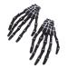 3 Pairs Skeleton Hand Hair Clips Halloween Party Accessories in Red, White, and Black | Skull Bone Shape Hairpin for Women and Girls - Buy Online on GoSupps.com