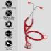 Lightweight Red Stethoscope for Doctors Nurses & Students | Professional Medical & Cardiology Use - Buy Online on GoSupps.com