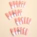 Buy 24 Pcs Long Square Press on Nails | Glossy Pink Acrylic French Tips with Pearls & Rhinestones | Glue on Nails for Women & Girls - Buy Online on GoSupps.com