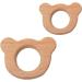Arakierst 10pcs Cartoon Wood Bear Pendant - Handmade Natural Animal Shape DIY Necklace Jewelry Making - Buy Online on GoSupps.com