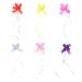 FRCOLOR 6pcs Decorative Bow Glossy Bows Yellow Wrapping a with Ribbon Pink Bows Ribbon Bow-Knot Purple Bows DIY Bow for Present Pink Decor Phnom Penh Glossy Paper Bow Tie