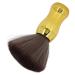 Barber Neck Dusting Brush Soft Face Cleaning Barber Brush Nylon Face and Neck Sweeping Brush for Salon and Home (Gold)