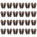 KMOCEPLY 24 pairs of unisex house shoes with a closed toe area non-slip disposable slippers disposable house shoes for guests mass house spa house shoes for family guests hotels at home wedding 42 EU coffee