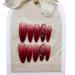 Handmade Wearing Armor with Ice Permeating Cherry Color Gradient Relief Small Snake Detachable False Nails (Size : M)