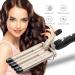 Buy 5 Barrel Curling Iron Wand - Dual Voltage 13mm Ceramic Tourmaline Hair Crimper & Portable Waver (Gold) | Adjustable Temperature Quick Heat - Buy Online on GoSupps.com