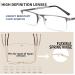 HOTJOJO 3 Pack Blue Light Blocking Reading Glasses for Men - Metal Frame Rectangle Computer Readers - 3 Colors, +1.50 Magnification (Black Gold Metalgun) - 3 Pack - Buy Online on GoSupps.com