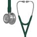 3M Littmann Cardiology IV Diagnostic Stethoscope Standard-Finish Chestpiece Hunter Green Tube Stainless Stem and Headset 69 cm 6155 Standard Chestpiece/Stem/Headset Hunter Green Tube Single