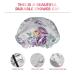 Flower Printed Shower Cap - Waterproof, Fits All Head Sizes & Hair Textures for Women - Buy Online on GoSupps.com
