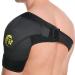 HOPPOLE Adjustable Shoulder Brace - Compression Support for Men and Women - Relieves Shoulder Injuries and Tendonitis - Black, One Size - Buy Online on GoSupps.com