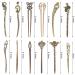 Buy 12 PCS Antique Bronze Chinese Hair Sticks - Vintage Decorative Hairpins for DIY Hair Accessories - Buy Online on GoSupps.com