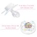 LittleForBig Large Shield Pacifier II - Adult Size White Little Circus Giraffe Pattern | International Shipping Available - Buy Online on GoSupps.com