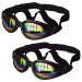 N/ A 2 Pcs Dog Goggles Adjustable Strap Dog Goggles Eye wear Protection for Travel Skiing Black UV Protection Waterproof Sunglasses for Dog (Black)
