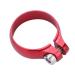 Bicycle Bolt Clamp Aluminum Alloy Quick Release Seat Post Locking Clamps for 27.2mm Red
