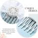 Latious Flapper Feather Hair Comb with White Crystal Gatsby 1920s Clip - Bridal Hair Accessory for Prom & Wedding - Buy Online on GoSupps.com