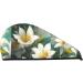 White Flowers Watercolor Microfiber Hair Towel | Super Absorbent Coral Velvet Wrap for Long Curly & Thick Hair Quick Dry & Soft for Women - Buy Online on GoSupps.com