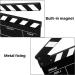 Flexzion Acrylic Clapboard Director's Clapper Board 10x12 - Hollywood Film Studio Slateboard for Home Video with Black/White Sticks - Buy Online on GoSupps.com