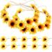 Boao 10 Pieces Sunflower Hair Clips Floral Hair Clips with 2 Pieces Sunflower Wreath Hippie Headband Sunflower Hairpins for Girls Women Wedding Hair Accessories