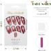 Vatocu Christmas Snowflake Glitter Press on Nails - 24pcs Long Ballerina Fake Nails for Women and Girls - Buy Online on GoSupps.com