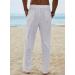 JMIERR Men's Casual Cotton Linen Pants | Elastic Drawstring | Lightweight Summer Beach Yoga Trousers - X-Large Grey - Buy Online on GoSupps.com