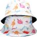 Quanhaigou Unisex Sun Hat - Fashion Beach Bucket Hat for Men Women, Breathable Packable Boonie Cap - White Dinosaur Design - Buy Online on GoSupps.com