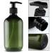 Alledomain 2PCS 300ml/10oz Empty Refillable Plastic Lotion Pump Bottles Shampoo Body Washing Cream Shower Gel Storage Holder Container Toiletries Liquid Dispenser (Brown & Green) - Buy Online on GoSupps.com