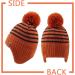 XIAOHAWANG Striped Winter Baby Beanie Hat for Boys & Girls | Toddler Kids Warm Knitted Classic Hat 4-8 Years - Caramel - Buy Online on GoSupps.com