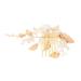 FRCOLOR 1pc White Bridal Comb White Hair Clips Pearl Headpiece Bridal Headdress Bride Headdress for Wedding Decorative Hair Combs Bride Hair Clip Hair Jewelry for Wedding Bridal Hair Alloy