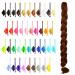 Mybraids 1-colored premium braid hair 2m long for rasta braids dreads crochet twist box braids cornrows artificial hair extensions braiding hairstyles (8-on-a-on chocolate brown)