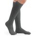 Collections Etc Men's Compression Trouser Socks Pair Moderate 15-20 mmHg Grey Large - Made in The USA