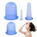 4 silicone buttons massage suction cups silicone massage cups reusable massage suction suctions beauty massage accessories suitable for body massage and beauty care (blue)