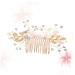 FRCOLOR Bridal Headwear Comb for bride bridal hair comb rhinestone bride wedding hair comb pearl floral pearl hair comb Rhinestone Comb manual Wedding Crystal Headpiece