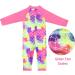 weVSwe Baby Toddler Boy Swimsuit UPF 50+ Sun Protection Rash Guard Swimwear | Crotch Zipper | Pink Fish Scales | 0-3 Years | 0-6 Months - Buy Online on GoSupps.com