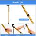 supregear Folding Walking Stick - Adjustable & Lightweight Portable Balancing Aid - Travel Cane for Elderly Men Women - Gold - Buy Online on GoSupps.com