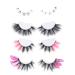 PINK LASHES - Colored Faux Mink Bottom Lash Set for Cosplay & Drag - Glitter Eyelashes Extension Pack - Pink False Lashes - Buy Online on GoSupps.com