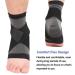 Beister 1 Pair Ankle Brace Compression Support Sleeve for Women and Men Elastic Sprain Plantar Fasciitis Foot Socks for Injury Recovery Joint Pain Achilles Tendon Heel Spurs XL (Pack of 2) Gray & Black - Buy Online on GoSupps.com
