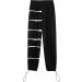 Preppy Teen Girls Petite Joggers 80s Pants: High Waisted Black Goth Trousers, 3X-Large - Buy Online on GoSupps.com