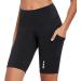 BALEAF Women's 9 High Waisted Biker Shorts with Side Pockets, UPF50+ - Black - Buy Online on GoSupps.com