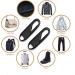 Qazuwa 20 Pack Metal Zipper Pull Tabs Black & Silver Zip Pull Tags for Luggage Bags Jackets & More | International Shipping Available - Buy Online on GoSupps.com