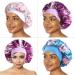 COOLCHI 3 Pack Satin Silk Bonnet Sleep Caps for Women - Blue, White, Purple | Elastic Band Night Sleeping Head Cover for Long Braids, Curly Natural Hair - Buy Online on GoSupps.com