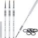 3 Pieces Kolinsky Acrylic Nail Brush 3D Nail Art Brush with Silver Metal with Non-slip Handle (Silver,Size 2, 4, 5) 3 Piece Assortment Silver