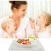 SILIVO Kids Plates Baby Suction Placemat - Non Slip Silicone Toddler Mat with Suction Cups - Grey Elephant Design | 10x7.8x1.1 | Perfect for Babies & Children - Buy Online on GoSupps.com