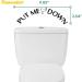 Framendino 4 Pack Black Funny Reminder Toilet Seat Decal Sticker Set for Bathroom - Buy Online on GoSupps.com