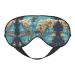 World Geography Map Print Unisex Sleep Mask Double-Sided Eye Mask Ideal for Sound Sleep and Skin Care Black