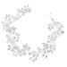 Bridal Rhinestone Hair Pieces Flower Hairband Crystal Hair Vine Headpiece Wedding Hair Jewelry Decoration for Women Girl Lady (Silver)
