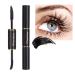 Eyelash Mascara Double Head Waterproof and Sweatproof Long Lasting Eyelashes Makeup Tool for Party Vacation Travel Black